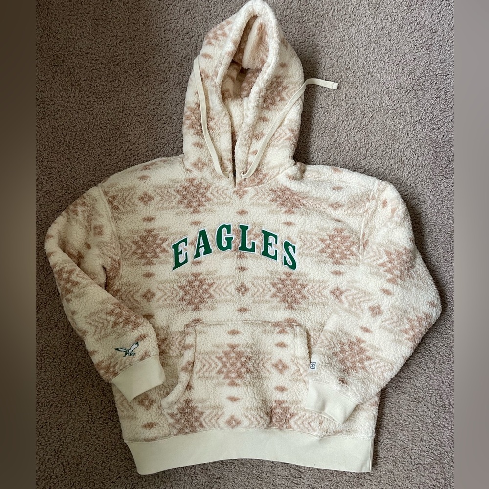 American Eagle Tailgate Kelly Green Sherpa Philadelphia Eagles Women’s Hoodie